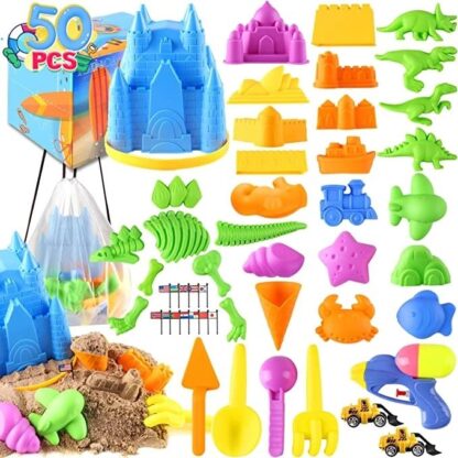 Beach Sand Molds Toys Set for Kids Baby Toddlers 50PCS