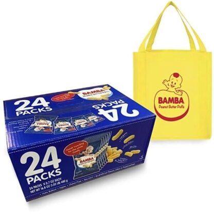 Gratify Bamba Peanut Butter Snacks Bundle With Reusable Shopping Bag