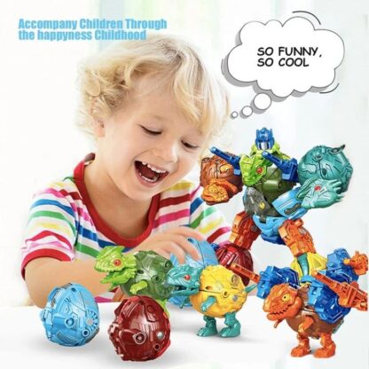 Toddler Robot Dinosaurs Eggs with Durable Connectors